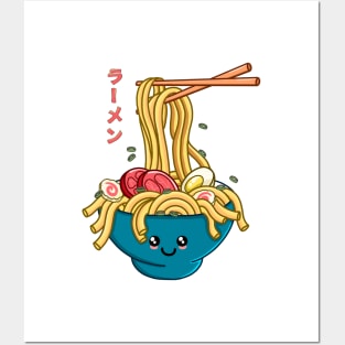 Cute Ramen Noodles Posters and Art